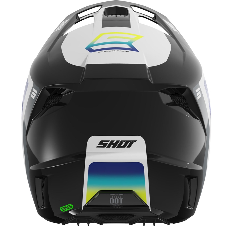 Motokroso šalmas "Shot Speed Hybrid" blizgus fluo geltonas