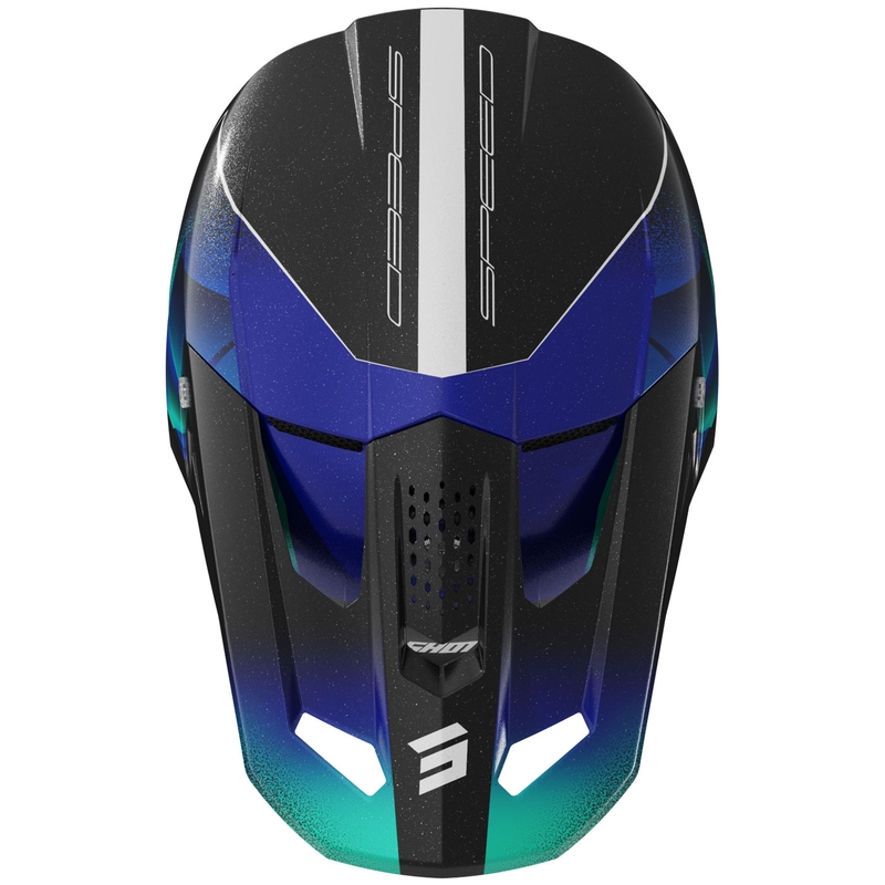 Motokroso šalmas "Shot Speed Olymp pearl blue