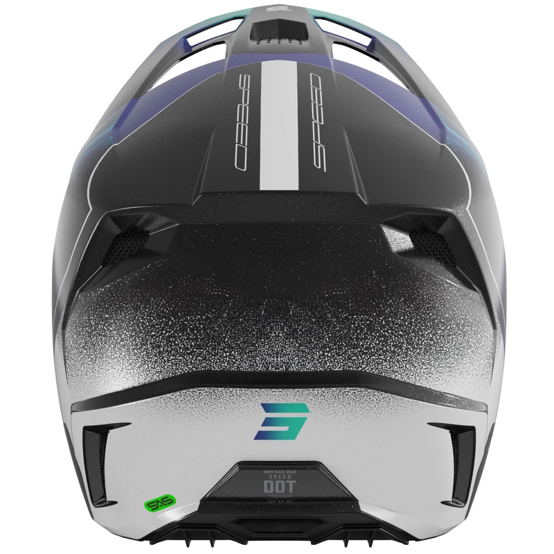 Motokroso šalmas "Shot Speed Olymp pearl blue