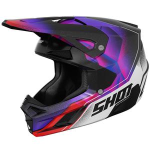 Motokroso šalmas "Shot Speed Olymp pearl purple
