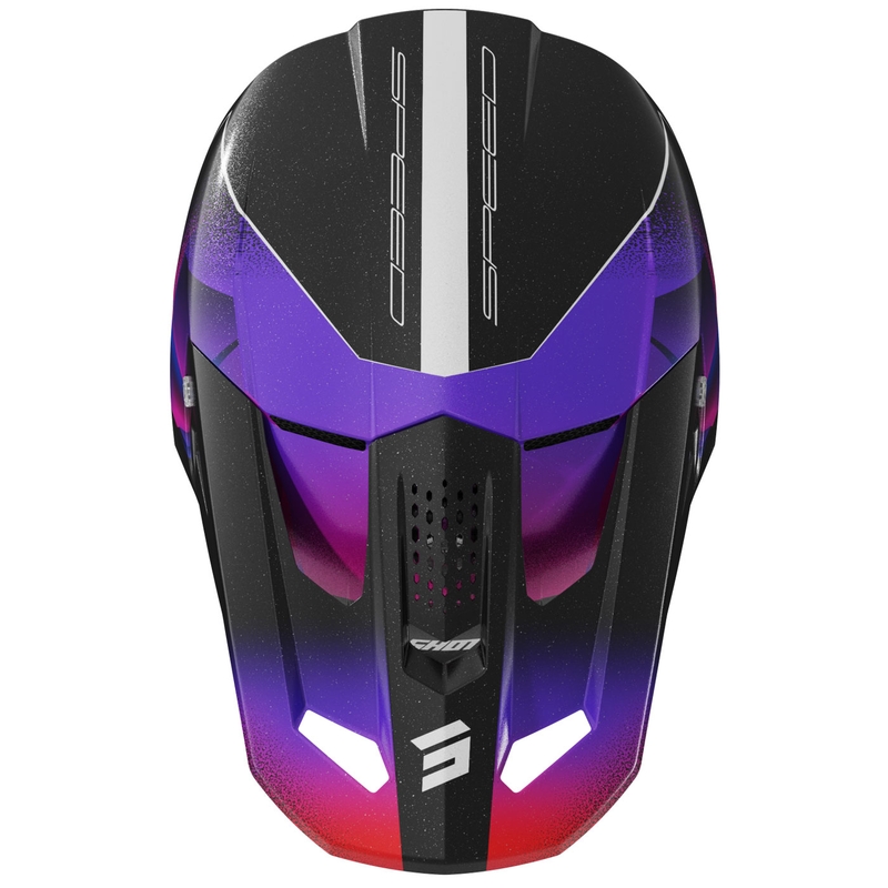 Motokroso šalmas "Shot Speed Olymp pearl purple