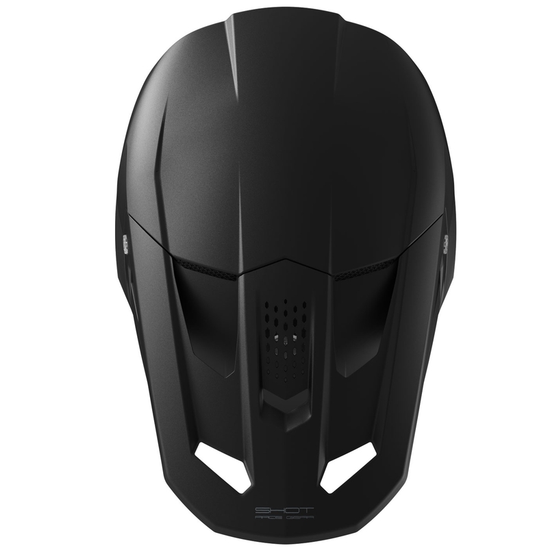 Motokroso šalmas Shot Speed Solid matinės juodos spalvos