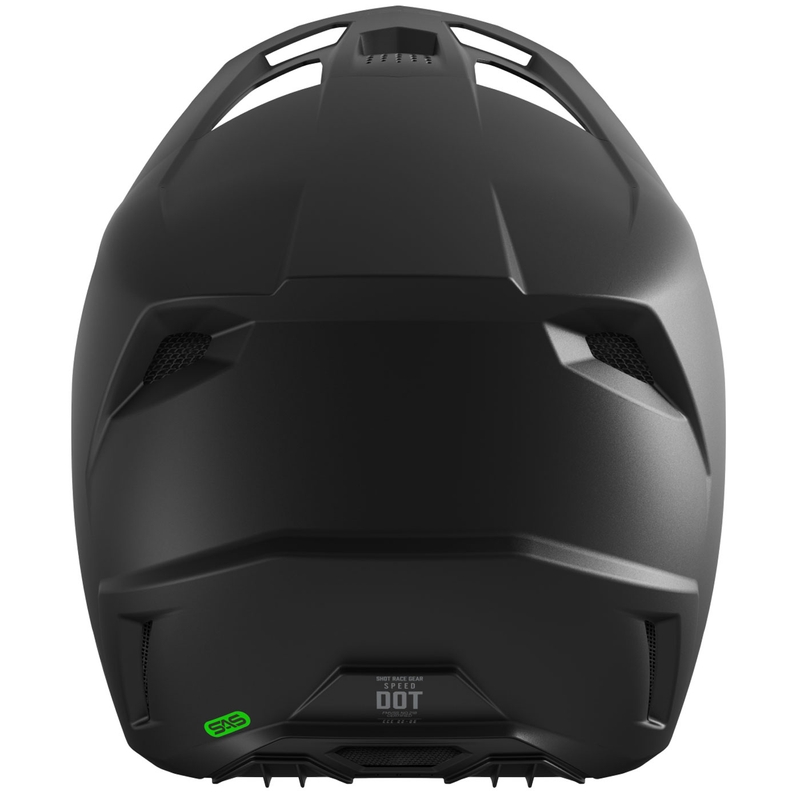 Motokroso šalmas Shot Speed Solid matinės juodos spalvos