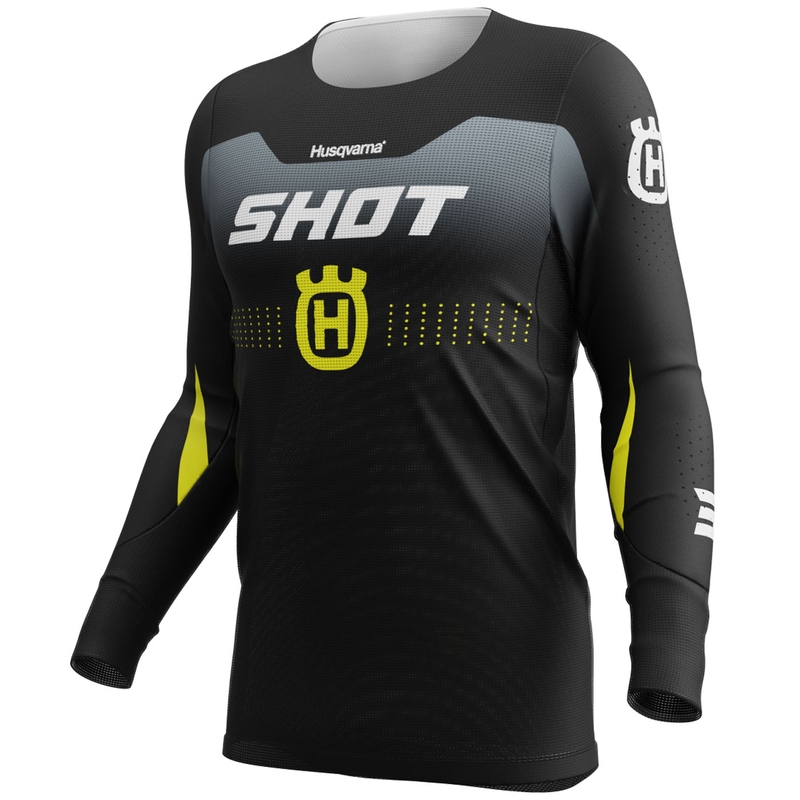 Motokroso marškinėliai Shot Aerolite HVA 26 black-grey