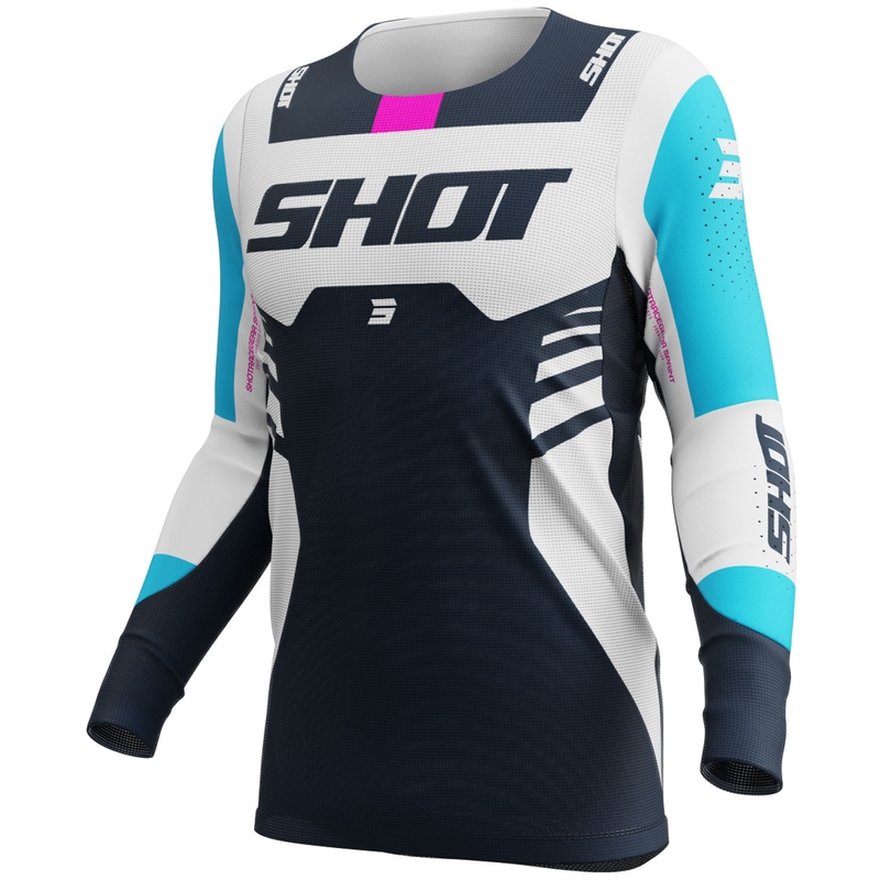 Motokroso marškinėliai Shot Aerolite Sprint blue
