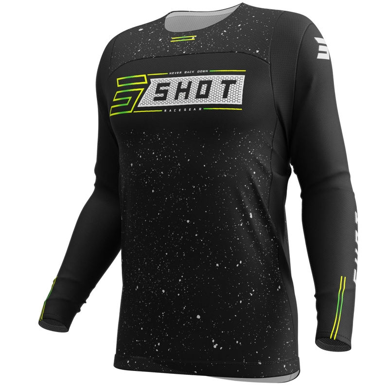 Motokroso marškinėliai Shot Contact Art black