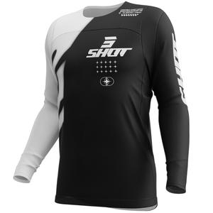 Motokroso marškinėliai Shot Contact Myst juodi