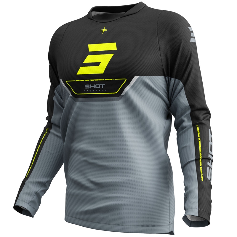 Motokroso marškinėliai Shot Devo Daytona fluo yellow