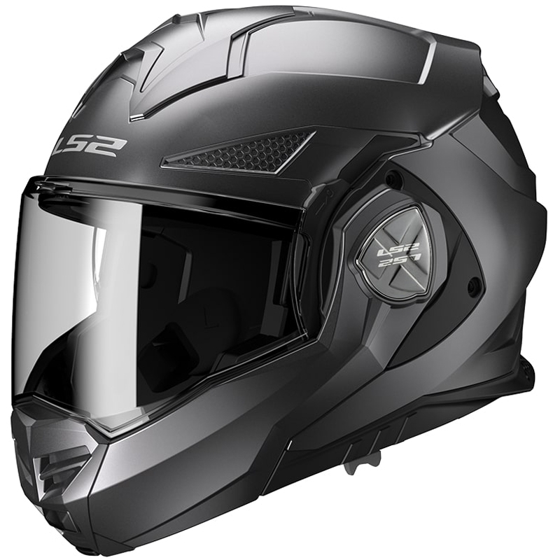 LS2 FF901 Advant X Solid titano matinis apverčiamas motociklininko šalmas