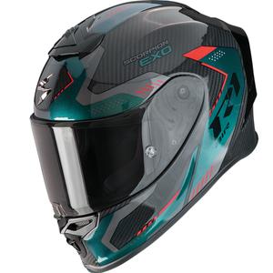 Integruotas motociklininko šalmas Scorpion EXO-R1 EVO II Carbon Air Propel juodai žalias