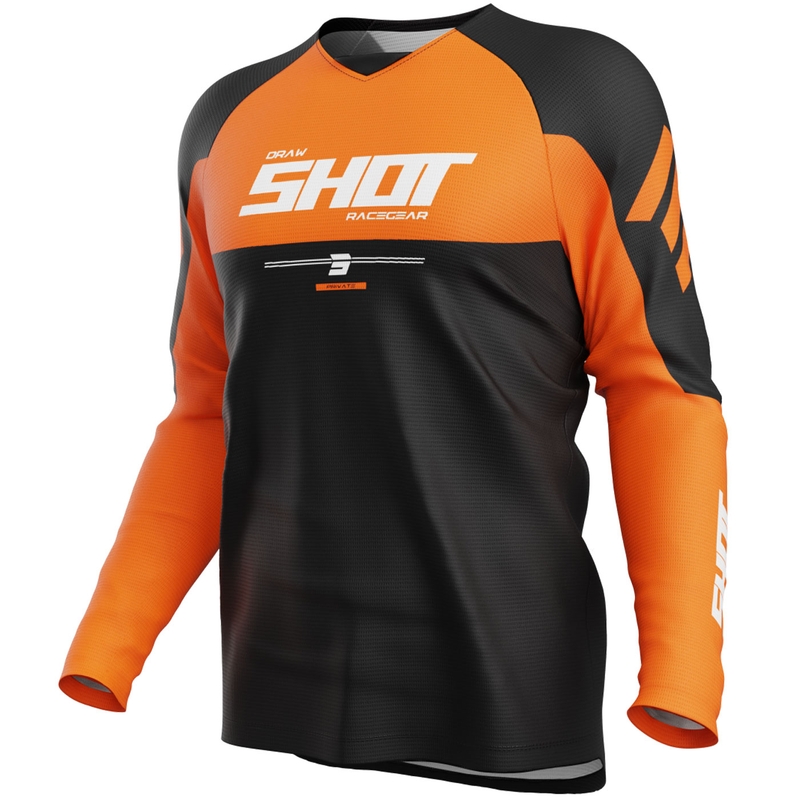 Motokroso marškinėliai Shot Draw Private orange
