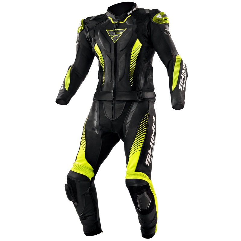 "Shima Apex" juodas-fluo geltonas motociklininko kombinezonas