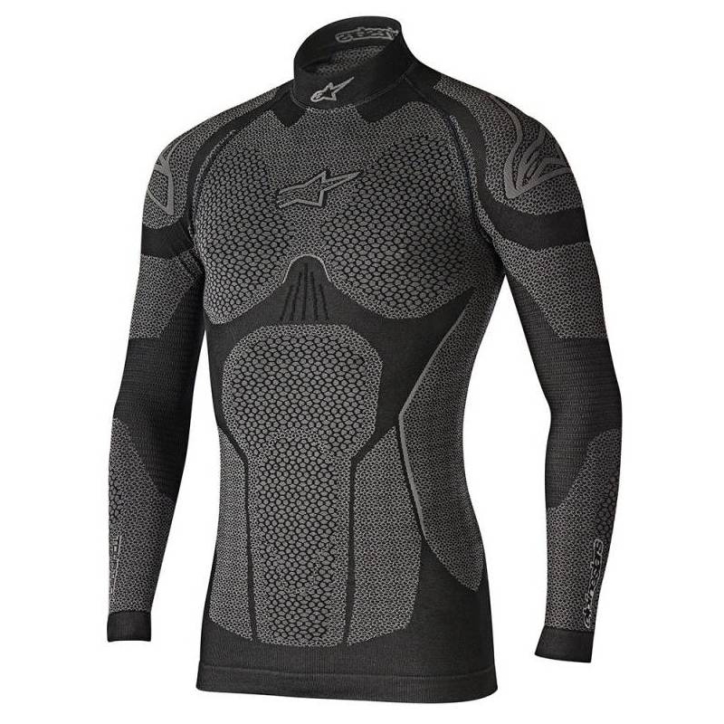 Termo triko s dlouhým rukávem Alpinestars Ride Tech Winter šedo-černé