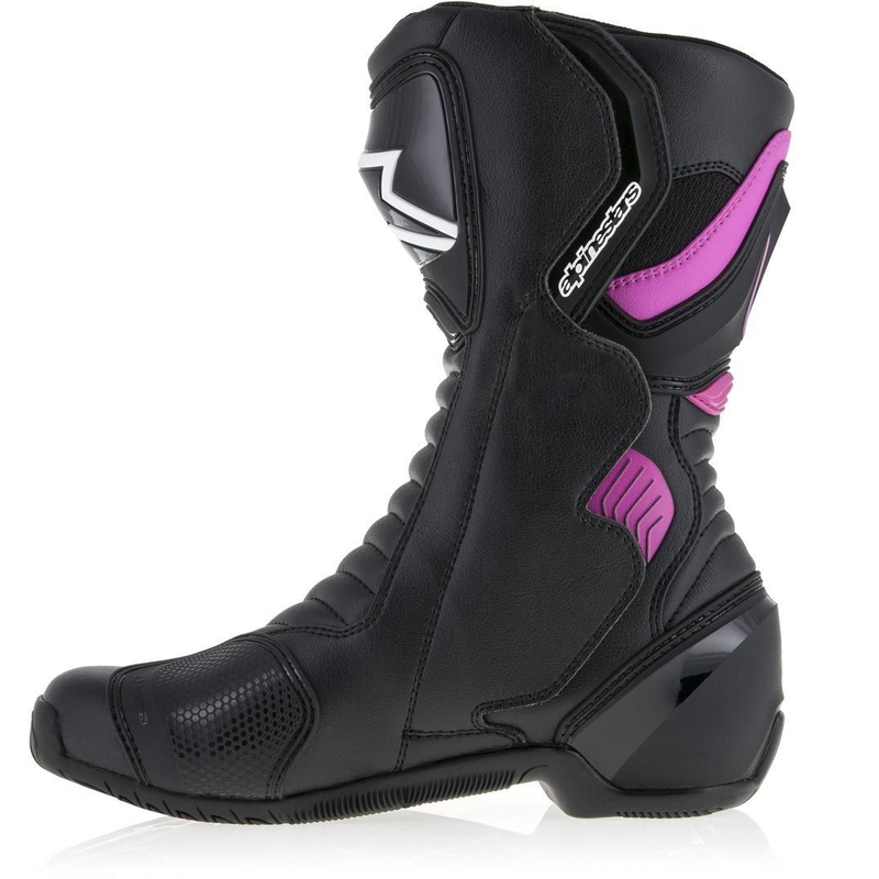 "Alpinestars Stella S-MX 6" moteriški motociklininkų batai juodi, violetiniai ir balti