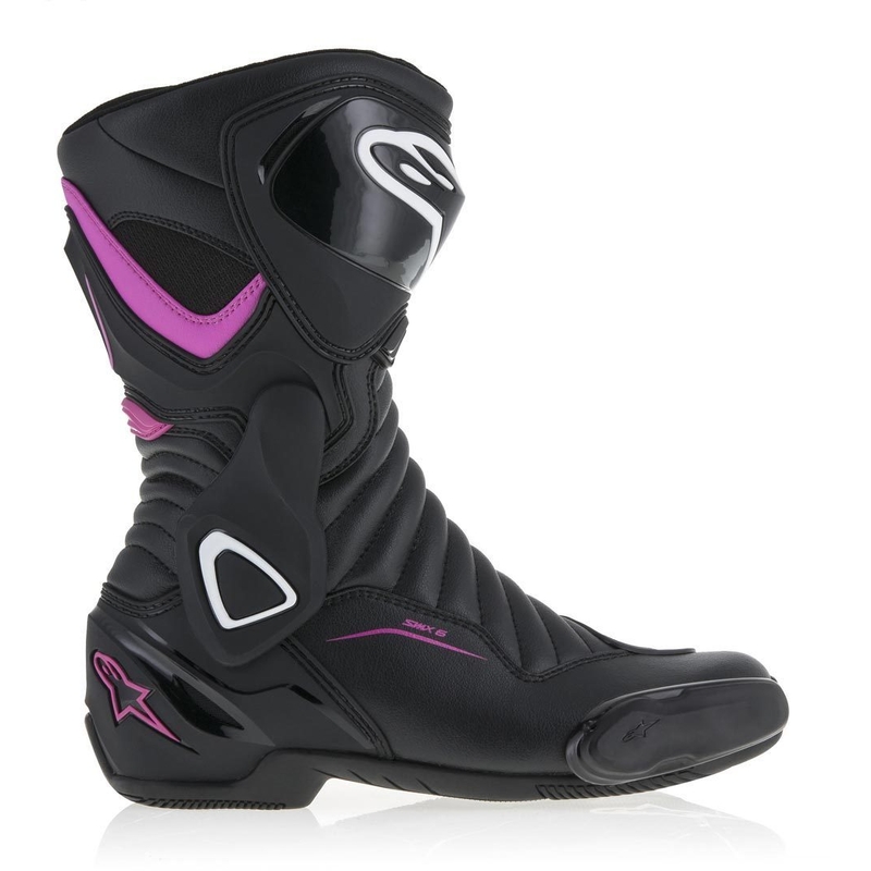 "Alpinestars Stella S-MX 6" moteriški motociklininkų batai juodi, violetiniai ir balti