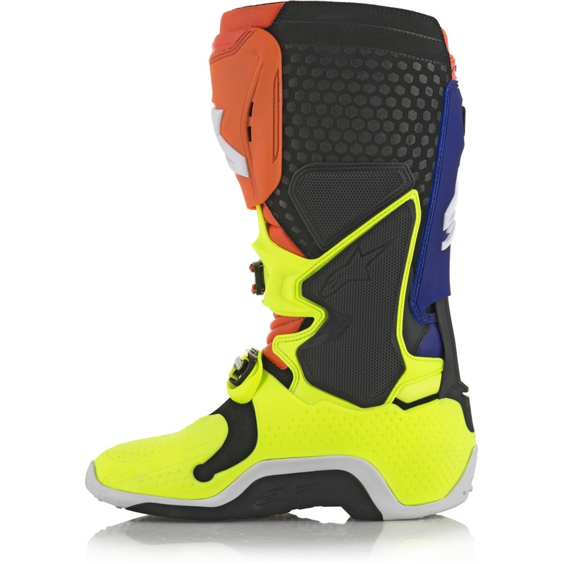Boty na motorku Alpinestars Tech 10 oranžovo-modro-bílo-fluo žluté