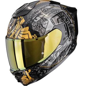 Integruotas motociklininko šalmas Scorpion EXO-1500 Air Apus black-grey-gold