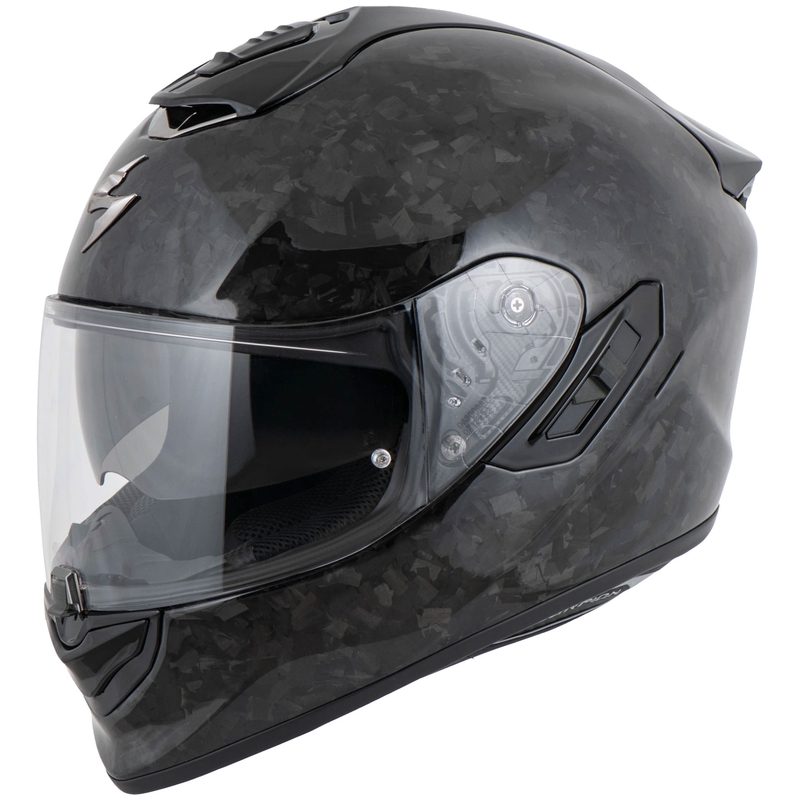 Integruotas motociklininko šalmas Scorpion EXO-1400 EVO II CARBON AIR Onyx išpardavimas