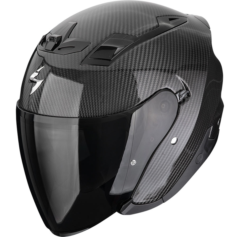 Atviras motociklininko šalmas Scorpion EXO-Z1 Carbon Solid black