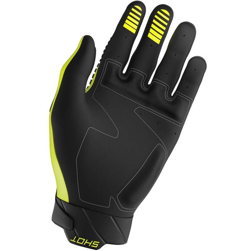 Motokroso pirštinės Shot Core Max fluo yellow