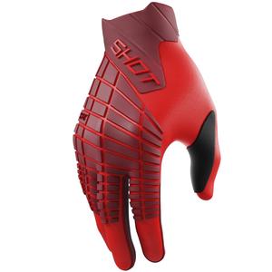 Motokroso pirštinės Shot Core Max raudonos spalvos