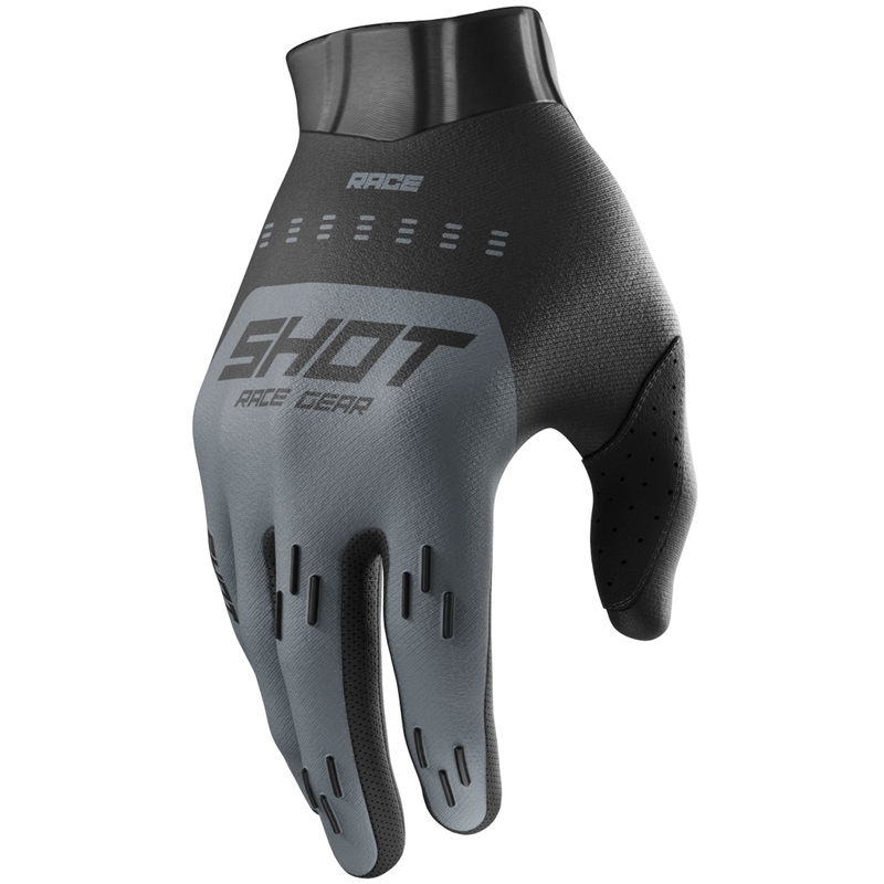 Motokroso pirštinės Shot Race Evo black-grey