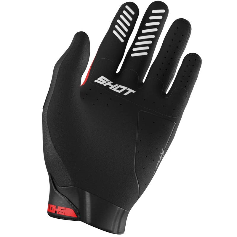 Motokroso pirštinės Shot Race Evo raudonos spalvos