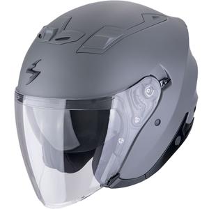 Atviras motociklininko šalmas Scorpion EXO-Z1 SOLID matinis cemento pilkos spalvos