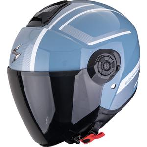 Atviras motociklininko šalmas Scorpion EXO-CITY II Cosmos blue-silver