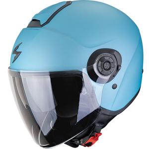 Atviras motociklininko šalmas Scorpion EXO-CITY II Solid matinis žydras