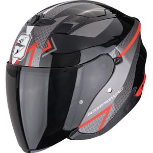 Atviras motociklininko šalmas Scorpion EXO-230 Loop metallic black-red