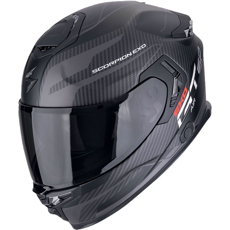 Integruotas motociklininko šalmas Scorpion EXO-GT SP AIR FLEX matinis juodai sidabrinis