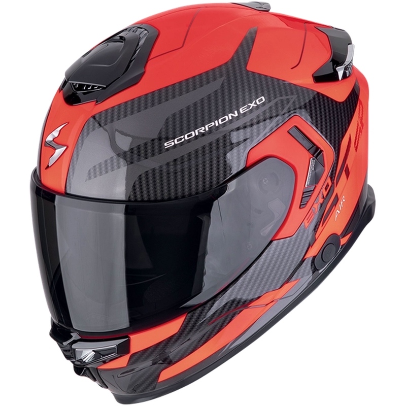 Integruotas motociklininko šalmas Scorpion EXO-GT SP AIR FLEX juoda-fluo raudona