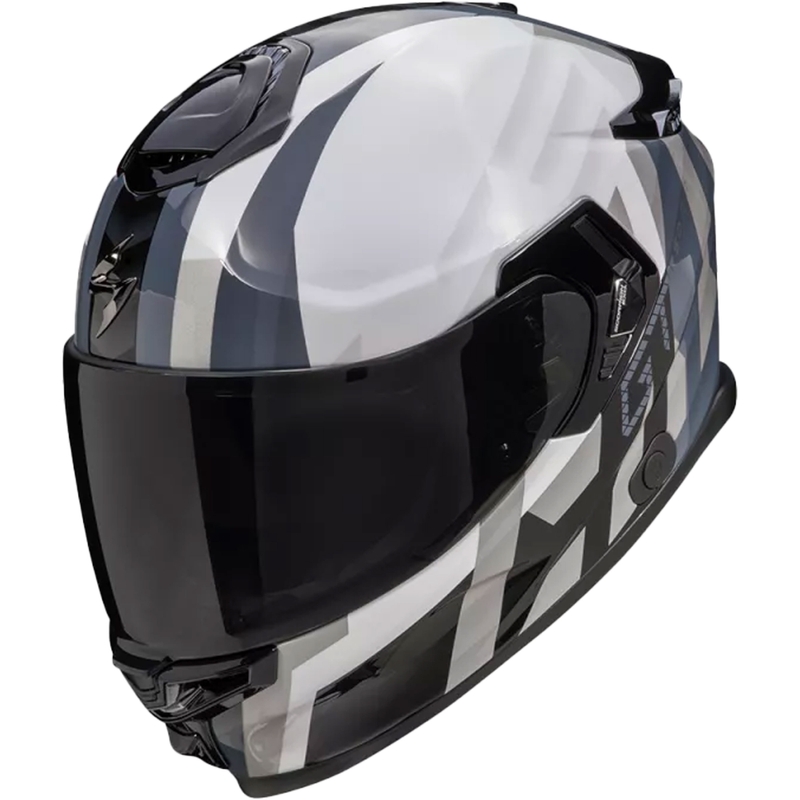 Integruotas motociklininko šalmas Scorpion EXO-GT SP AIR TOURADVEN pearl white-silver išpardavimas