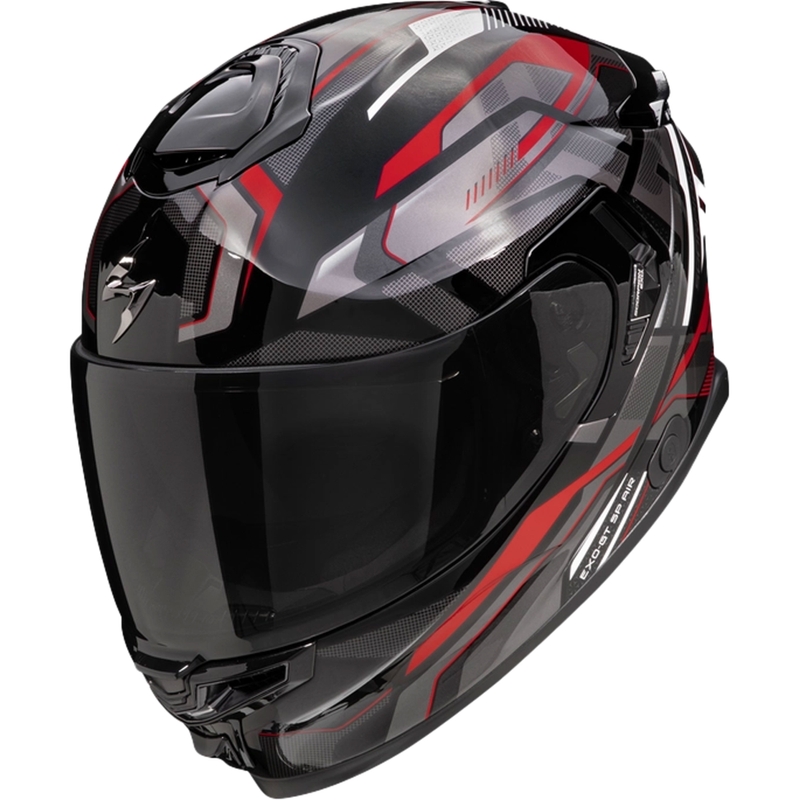 Integruotas motociklininko šalmas Scorpion EXO-GT SP Air Augusta black-grey-red išpardavimas