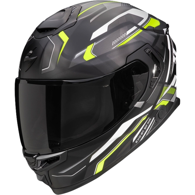 Integruotas motociklininko šalmas Scorpion EXO-GT SP Air Augusta black-grey-fluo yellow išpardavimas