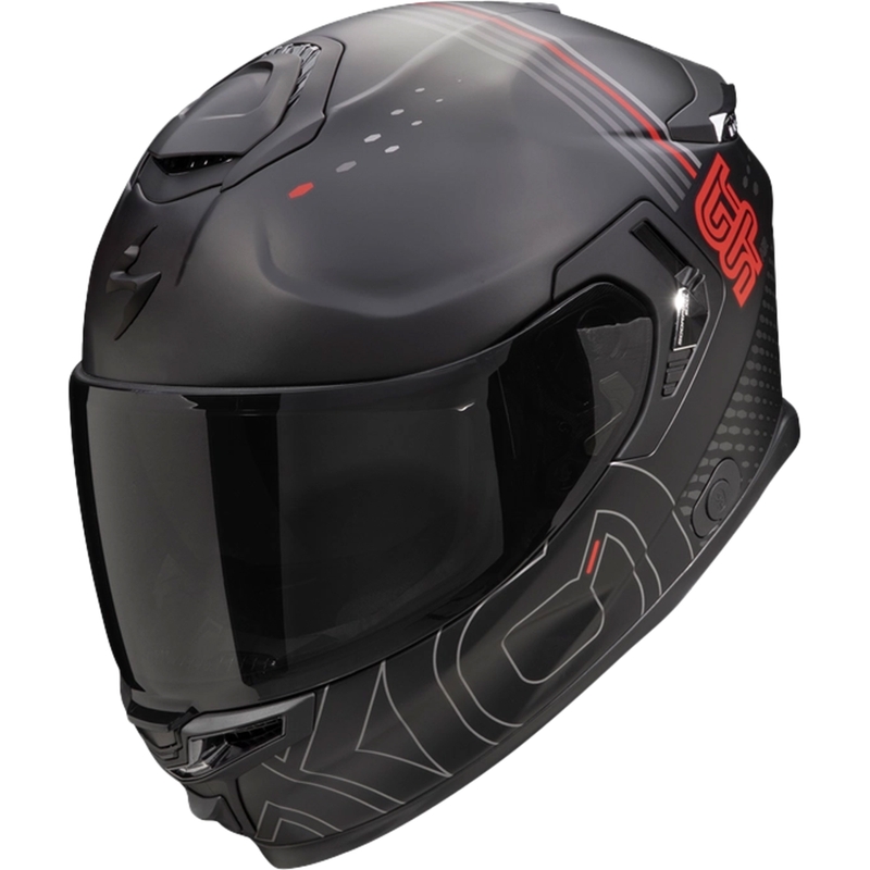 Integrální helma na motorku Scorpion EXO-GT SP AIR TECHLANE černo-šedo-červená výprodej