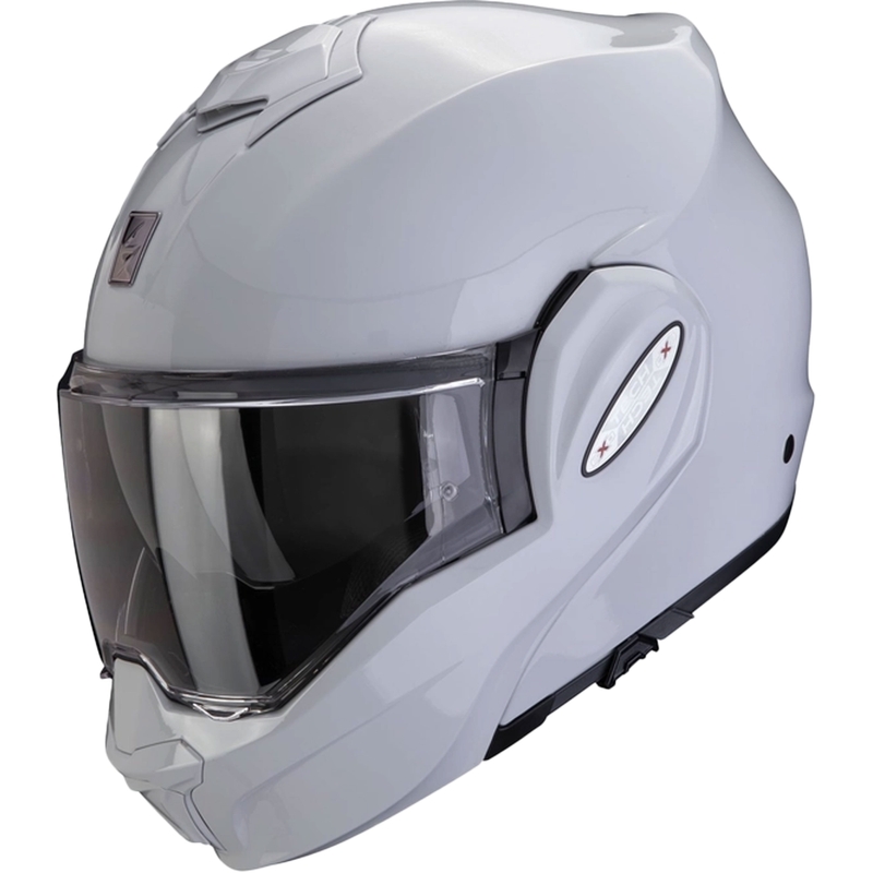 Atverčiamas šalmas Scorpion EXO-TECH EVO PRO SOLID šviesiai pilkas