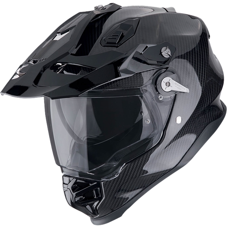 Enduro šalmas Scorpion ADF-9000 CARBON AIR SOLID juodas