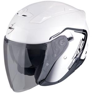 Atviras motociklininko šalmas SCORPION EXO-230 CIT-E baltai juodas