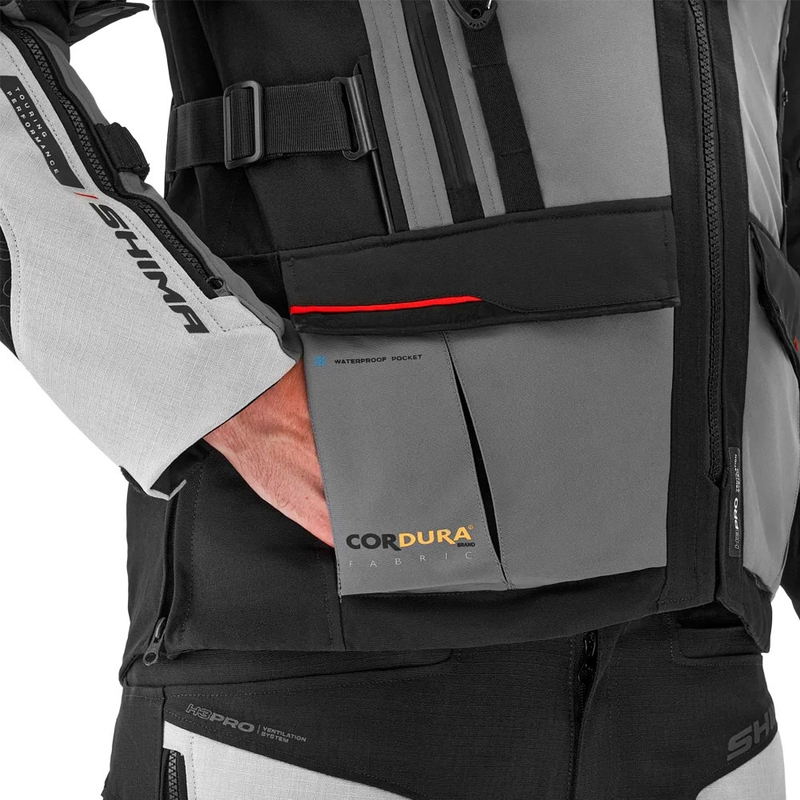 "Shima Tracker" šviesiai pilka motociklininko striukė
