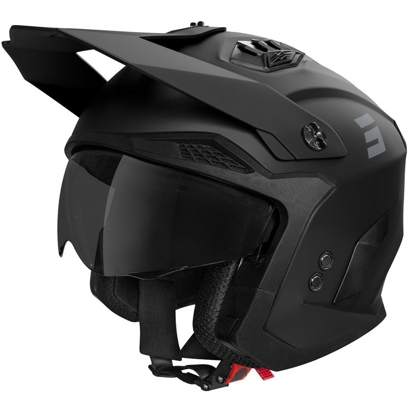 Atviras motociklininko šalmas Shot Drop Solid Matte Black