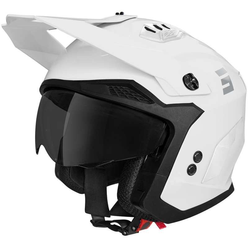 Atviras motociklininko šalmas "Shot Drop Solid Gloss White
