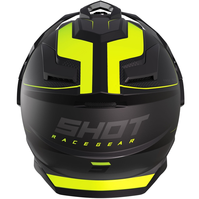 Enduro motociklininko šalmas Shot Trek Max Vision Rally matinis juodas-fluo geltonas