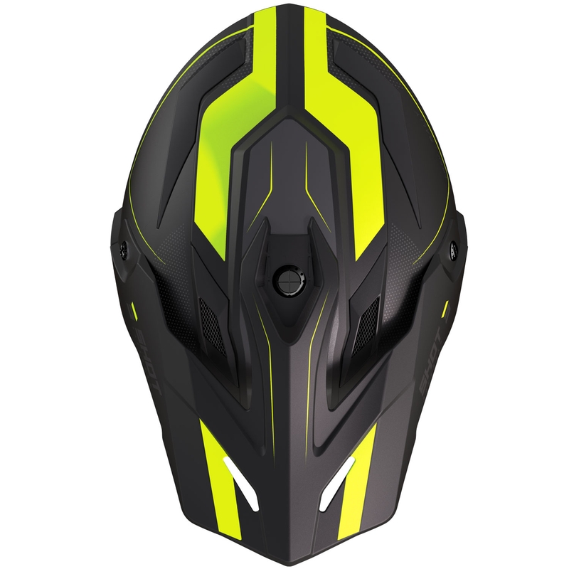 Enduro motociklininko šalmas Shot Trek Max Vision Rally matinis juodas-fluo geltonas