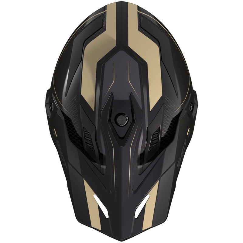 "Enduro" motociklininko šalmas Shot Trek Max Vision Rally Gloss Black and Sand