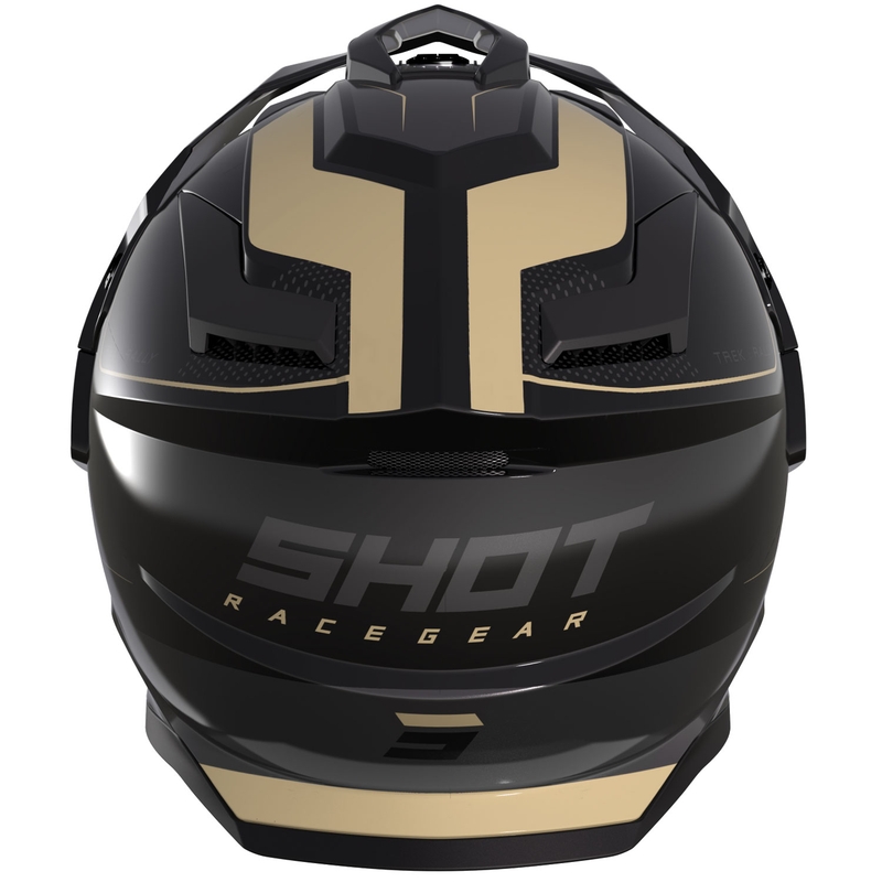 "Enduro" motociklininko šalmas Shot Trek Max Vision Rally Gloss Black and Sand