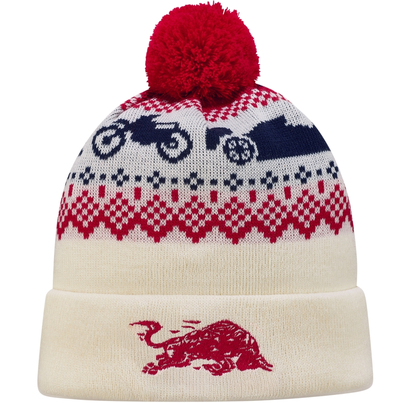 Red Bull XMAS kepurė su snapeliu balta ir raudona