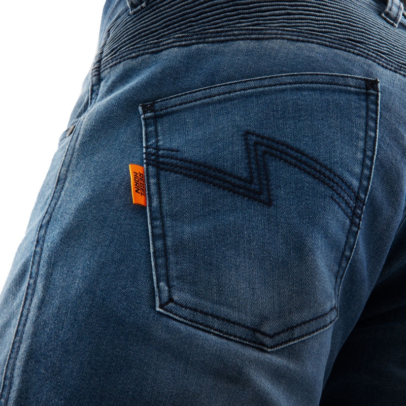 "Rebelhorn Revolt Monolayer Extended Jeans" džinsai motociklui, skalbti mėlyni
