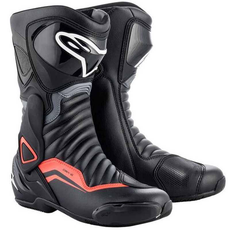 Alpinestars S-MX 6 juodai pilkai raudoni motociklininko batai